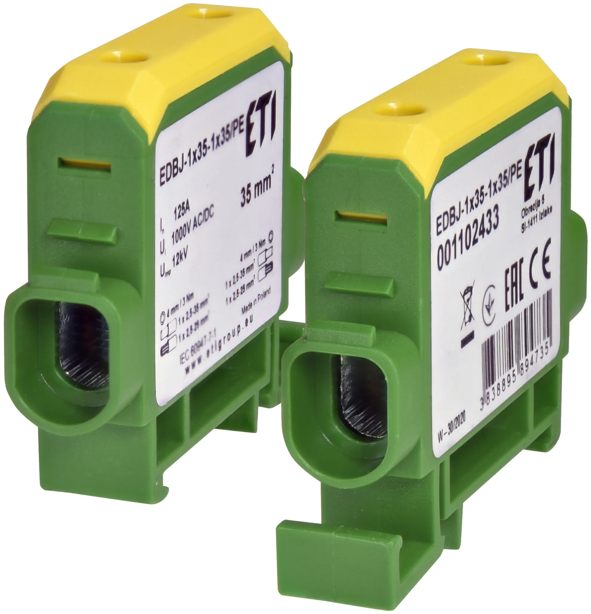 Priključne sponke vodnika EDBJ-1x35-1x35/PE 001102433