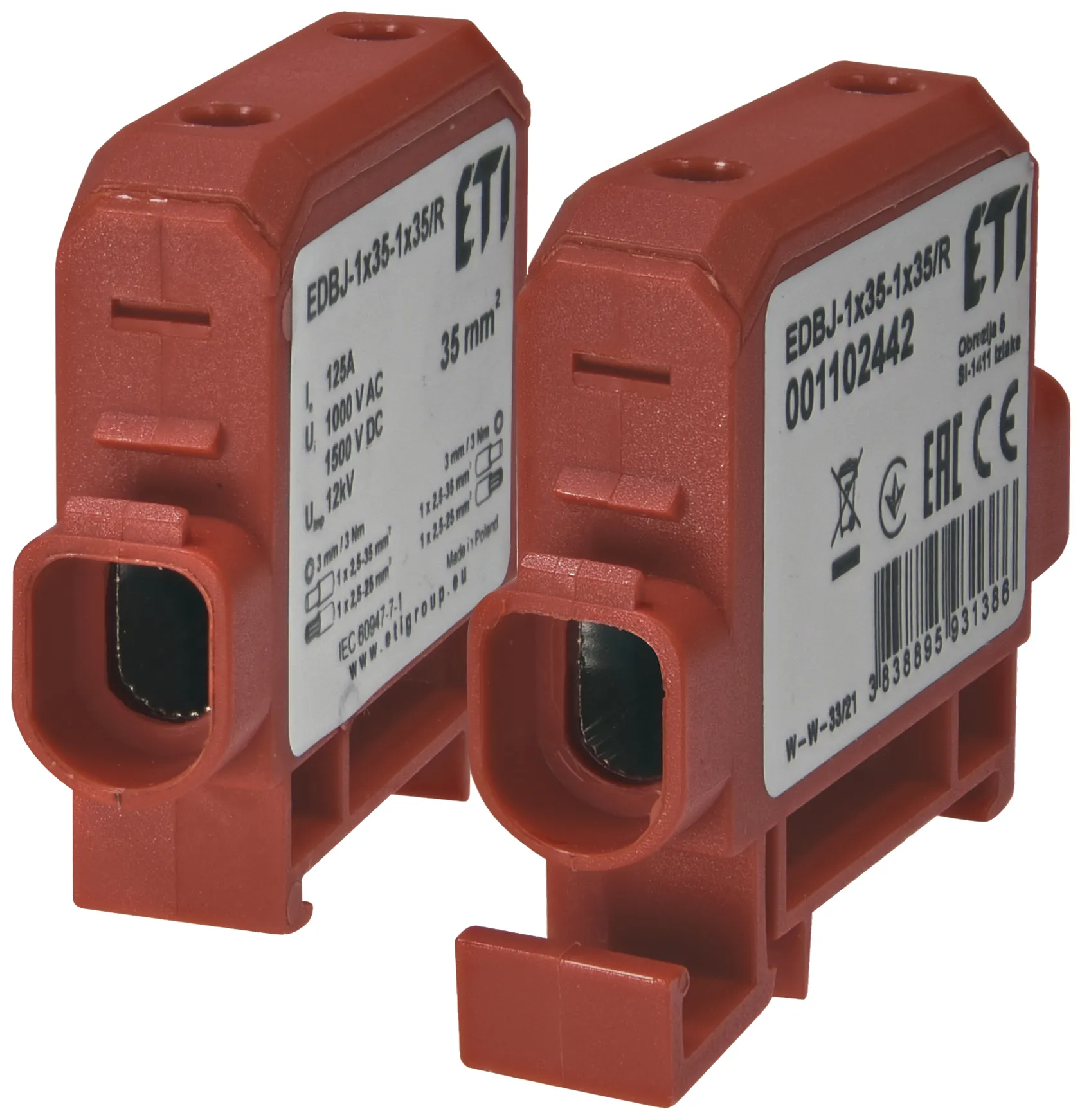 Priključne sponke vodnika EDBJ-1x35-1x35/R 001102442