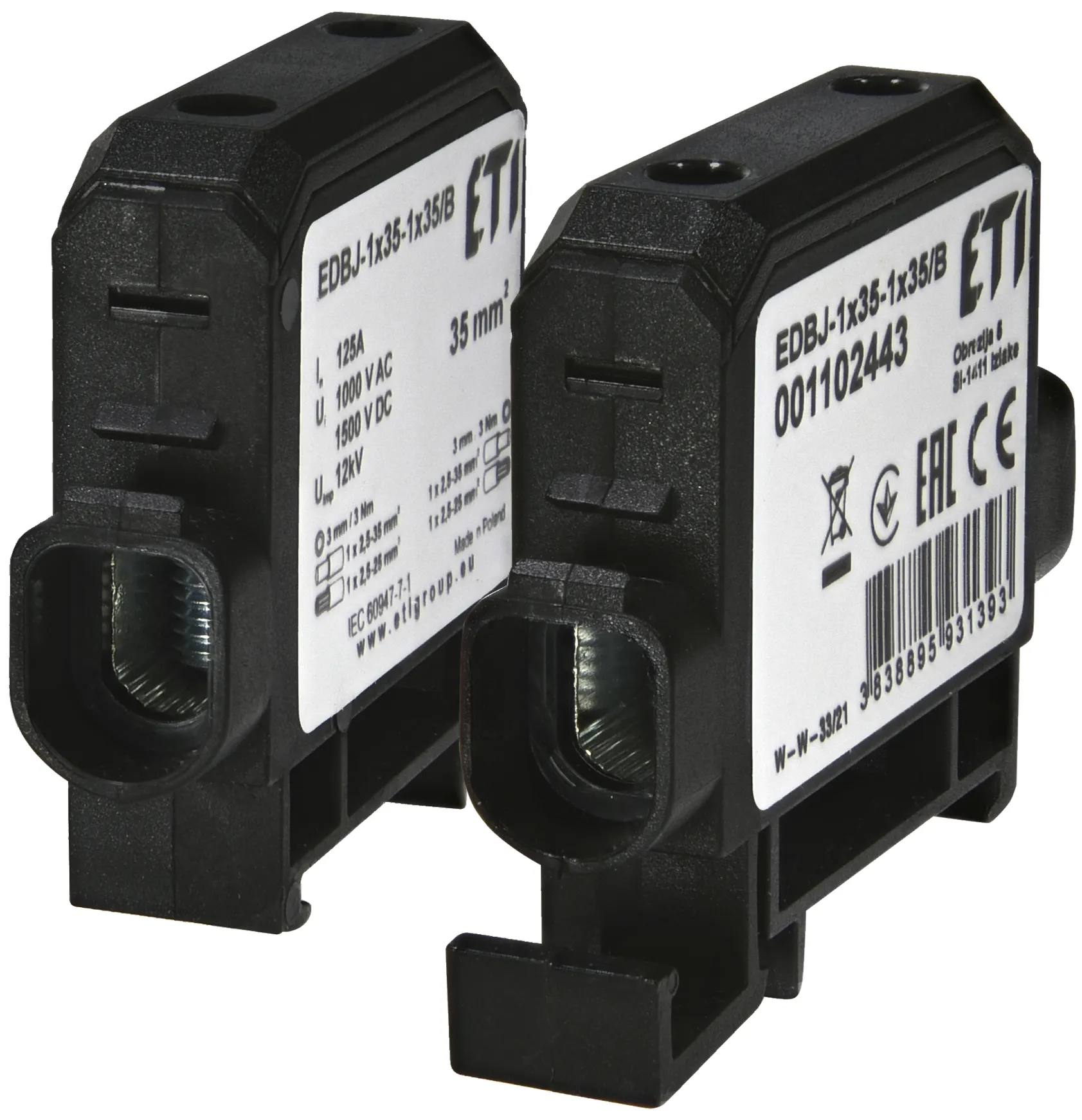 Priključne sponke vodnika EDBJ-1x35-1x35/B 001102443