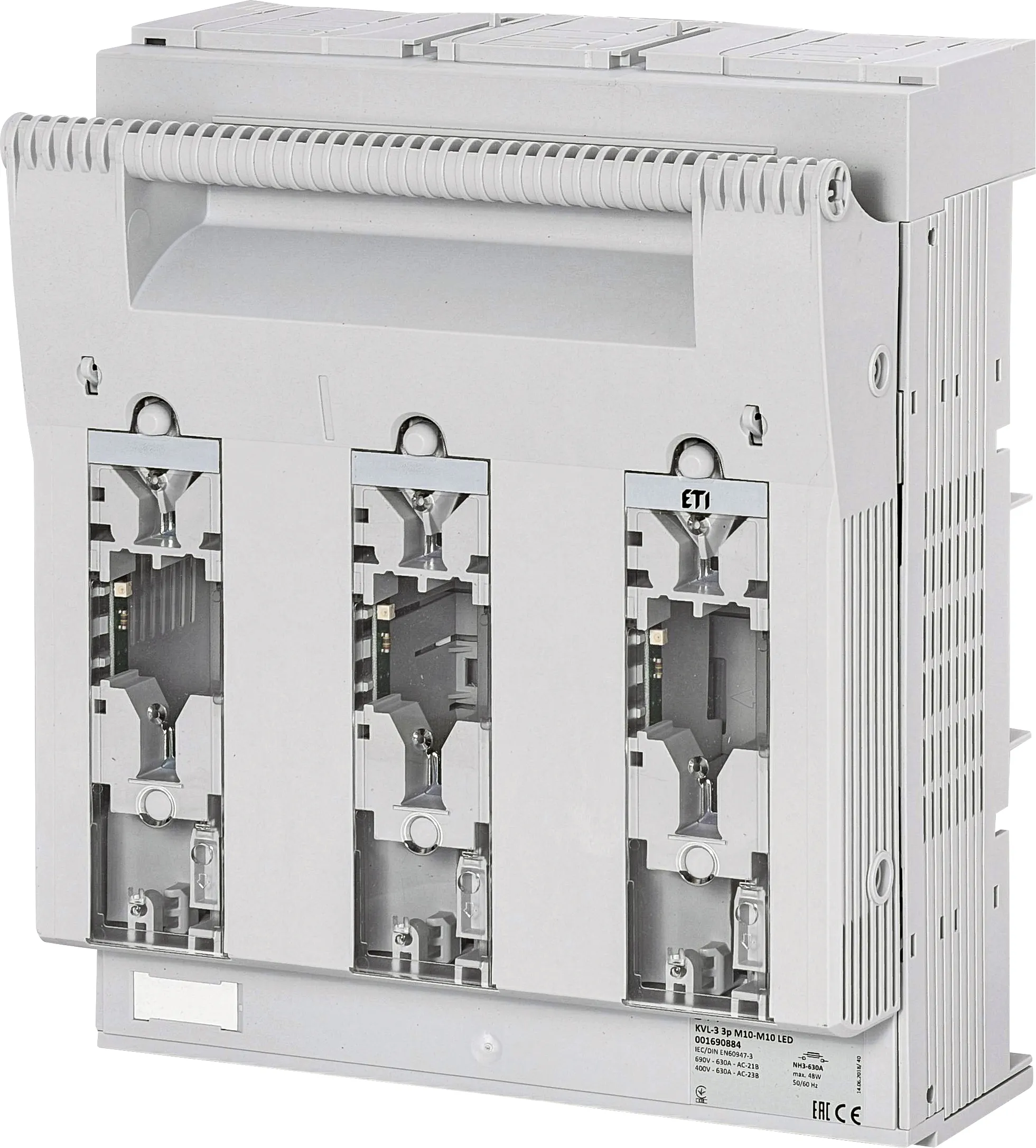 Varovalčno ločilno stikalo KVL-3 3p M10-M10 LED 001690884