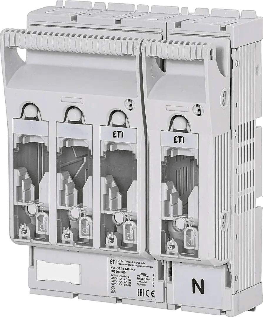 Varovalčno ločilno stikalo KVL-00 4p M8-M8 001690900