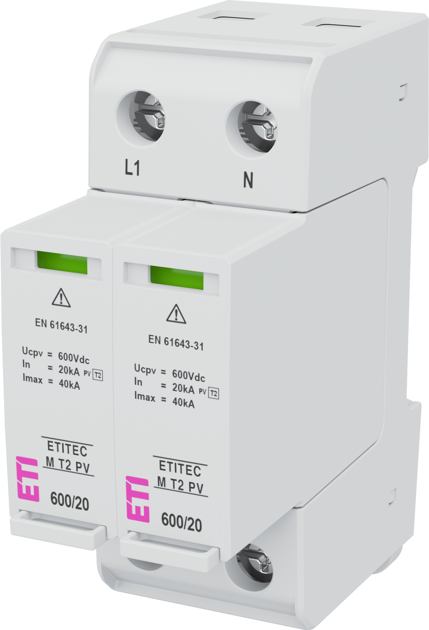 Prenapetostni odvodnik ETITEC M T2 PV 600/20 002440620