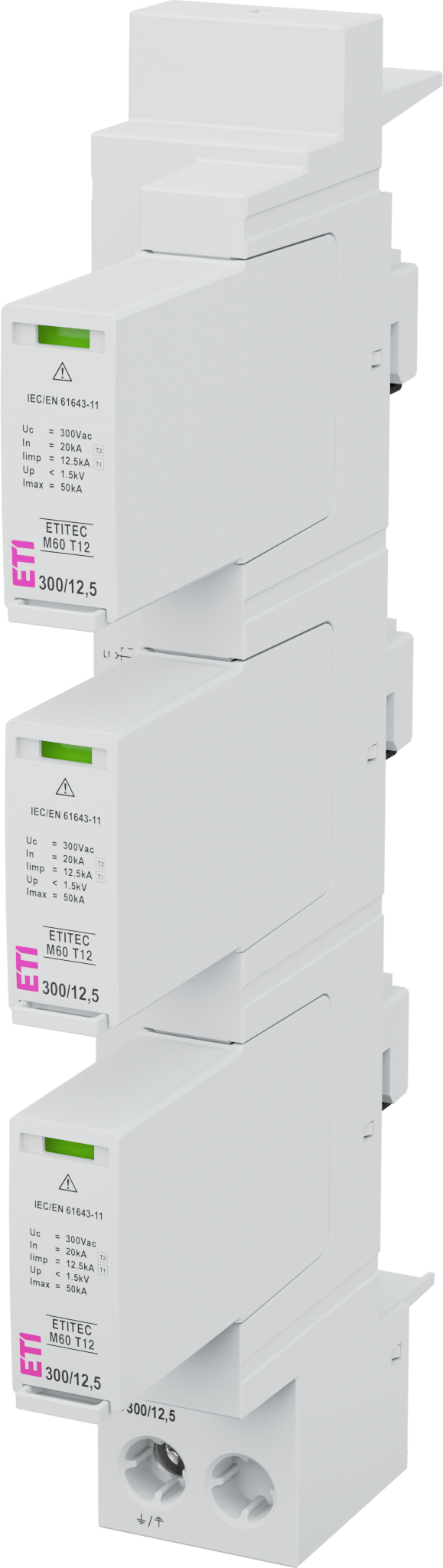 Prenapetostni odvodnik ETITEC M60 T12 300/12,5 3+0 002440850