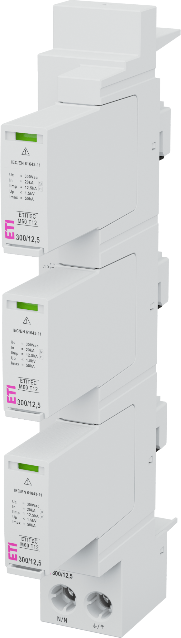 Prenapetostni odvodnik ETITEC M60 T12 300/12,5 3+1 002440852