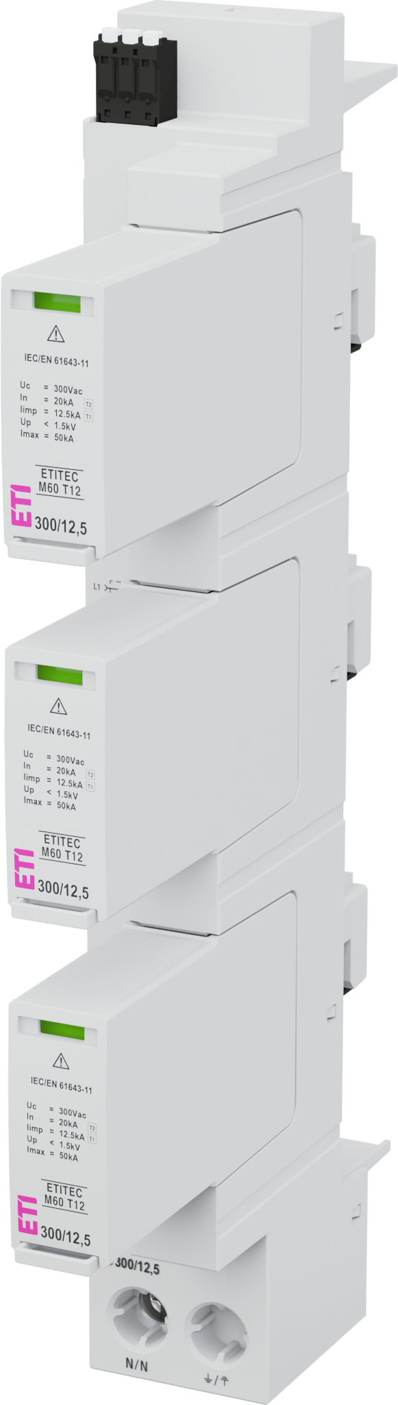 Prenapetostni odvodnik ETITEC M60 T12 300/12,5 3+1 RC 002440853