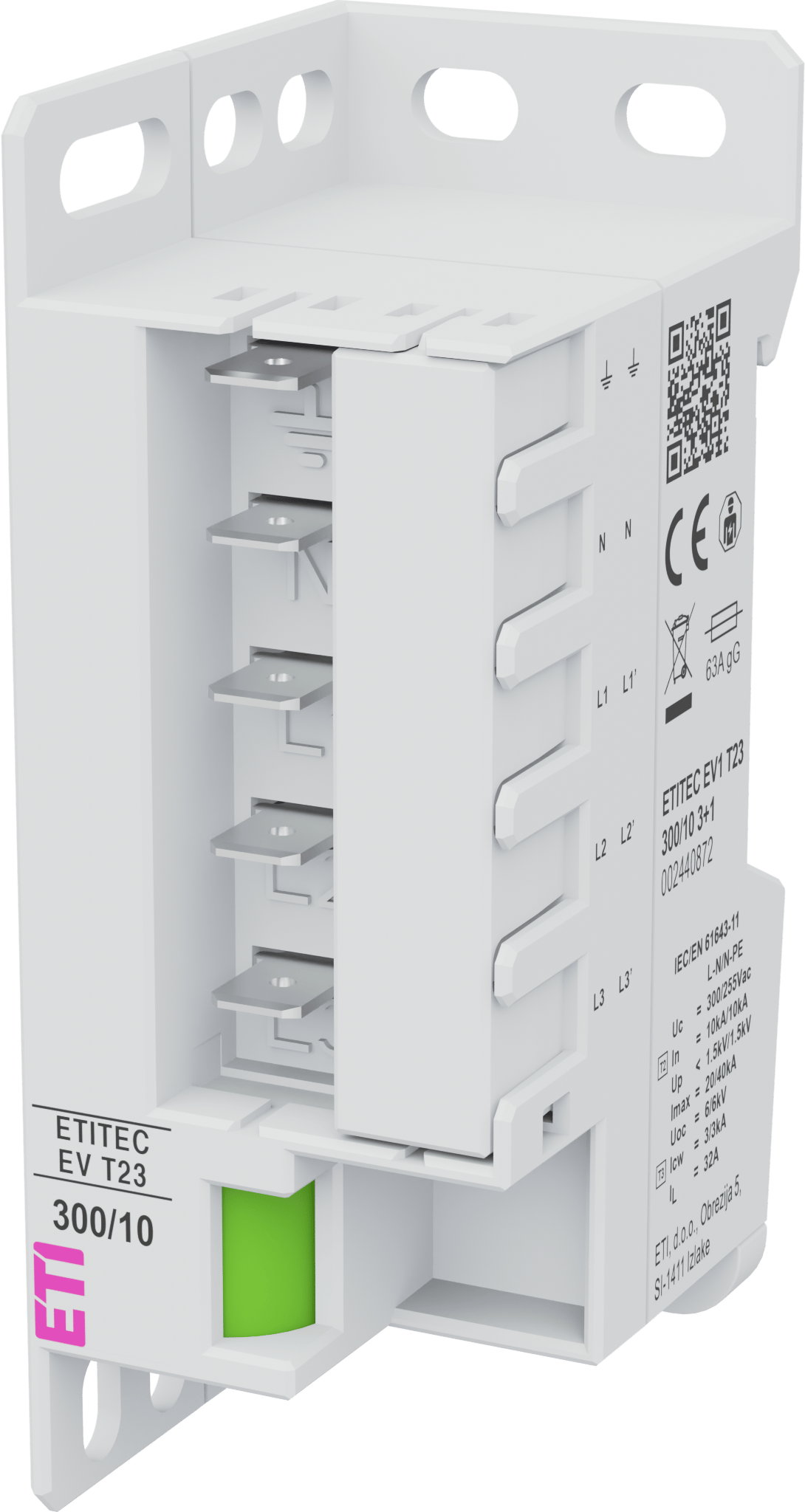 Prenapetostni odvodnik ETITEC EV1 T23 300/10 3+1 002440872