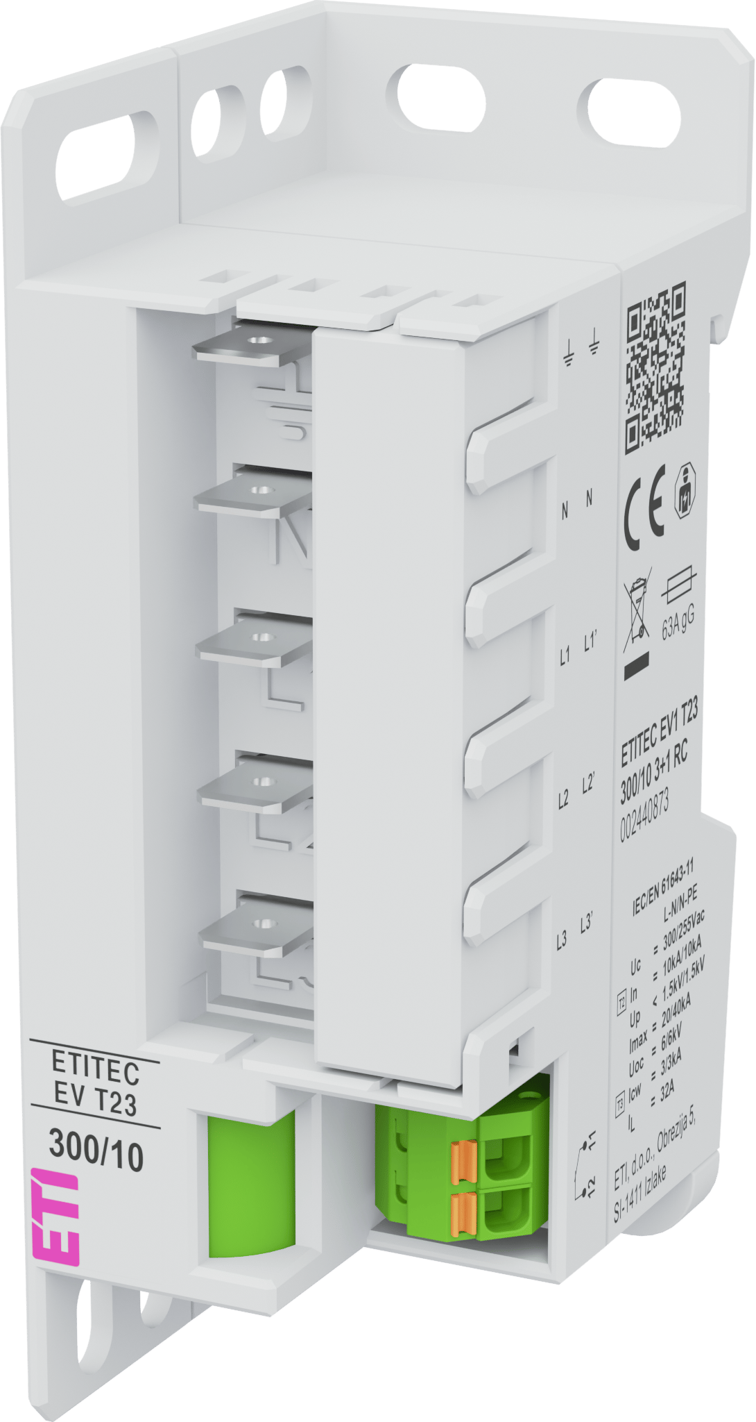 Prenapetostni odvodnik ETITEC EV1 T23 300/10 3+1 RC 002440873