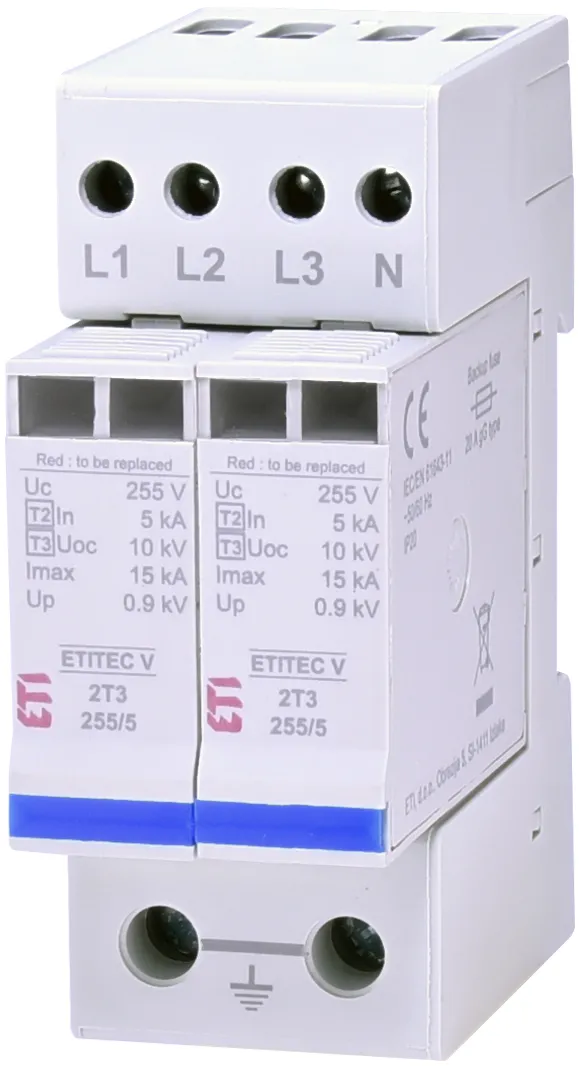 Prenapetostni odvodnik ETITEC V 2T3 255/5 4+0 002442971