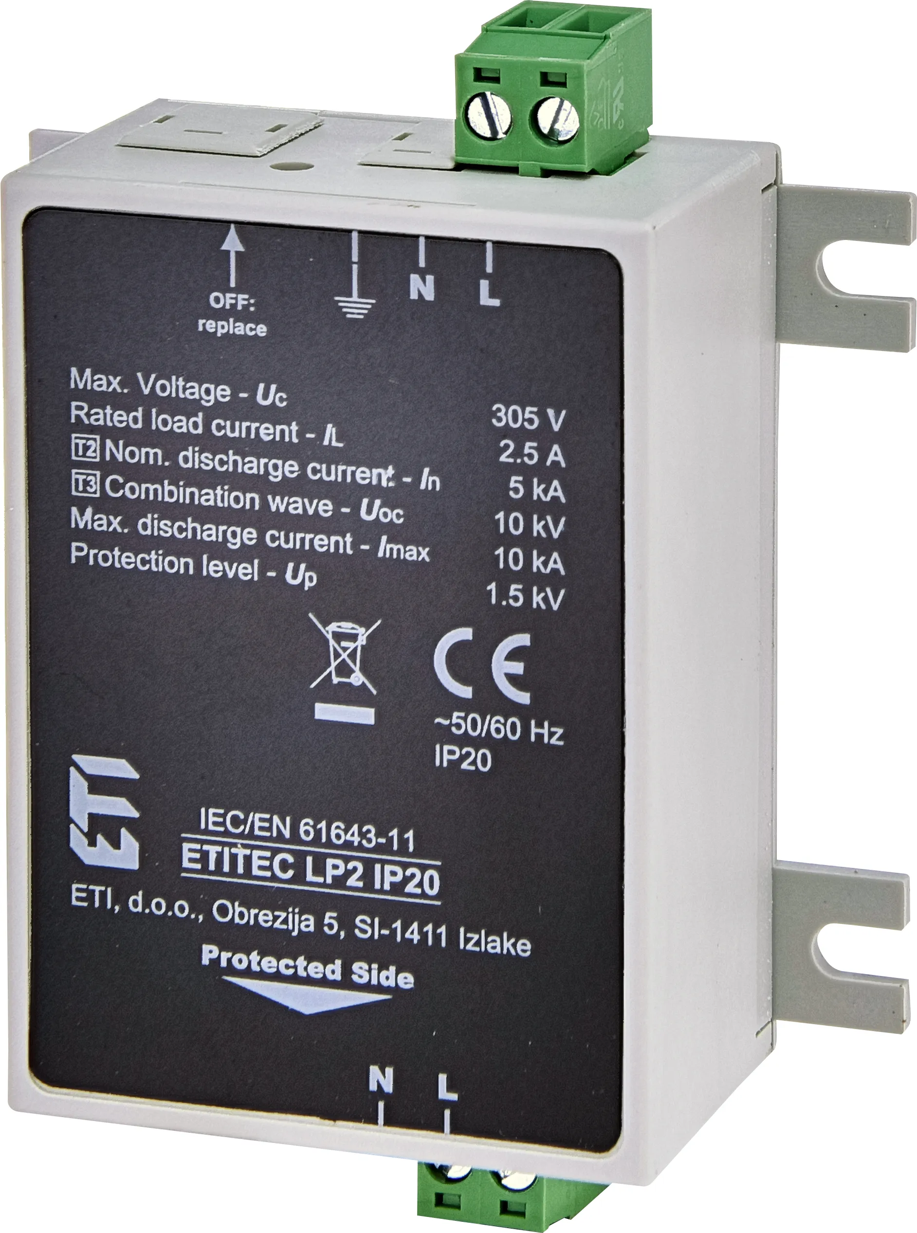 Prenapetostni odvodnik ETITEC LP2 IP20 002442982
