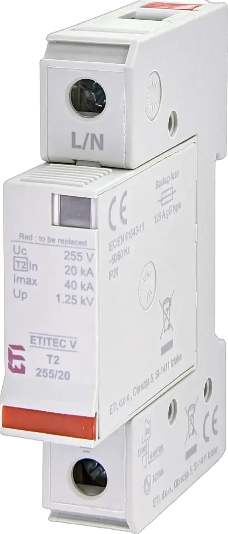 Prenapetostni odvodnik ETITEC V T2 440/20 1+0 002443040