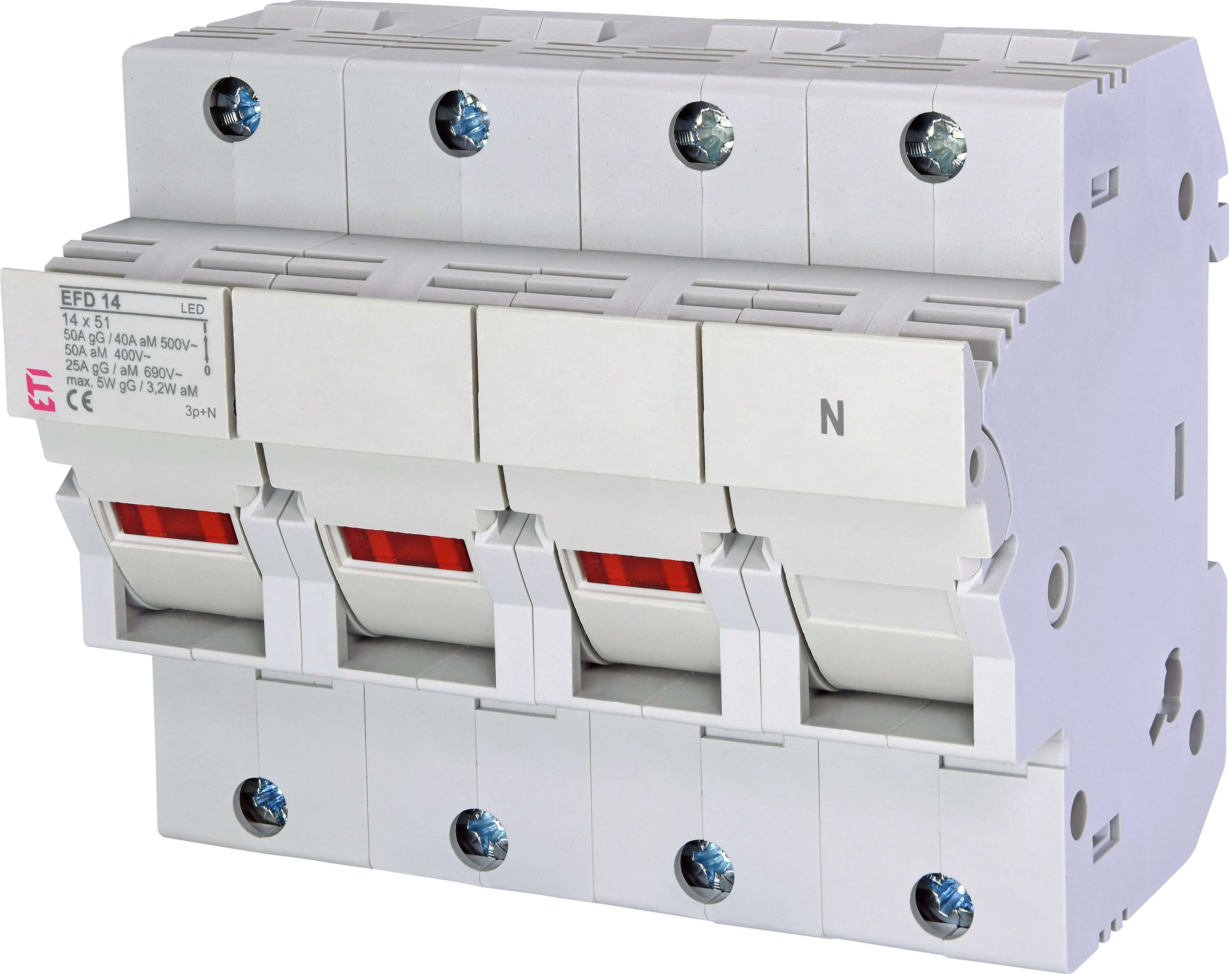 Varovalčni ločilnik EFD 14 3p+N LED 002560015