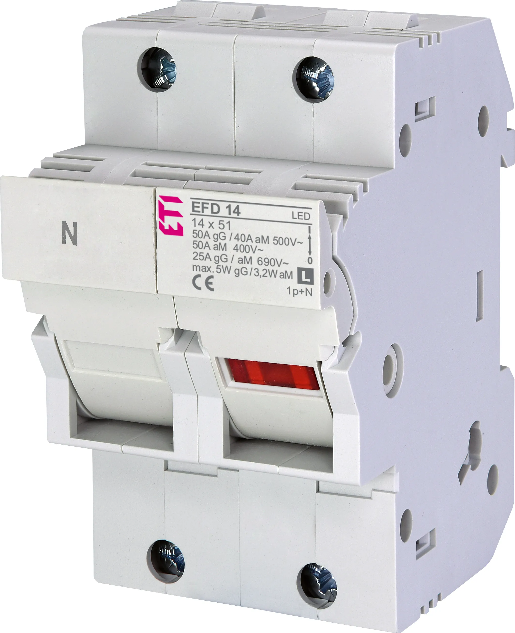 Varovalčni ločilnik EFD 14 1p+N LED L 002560017