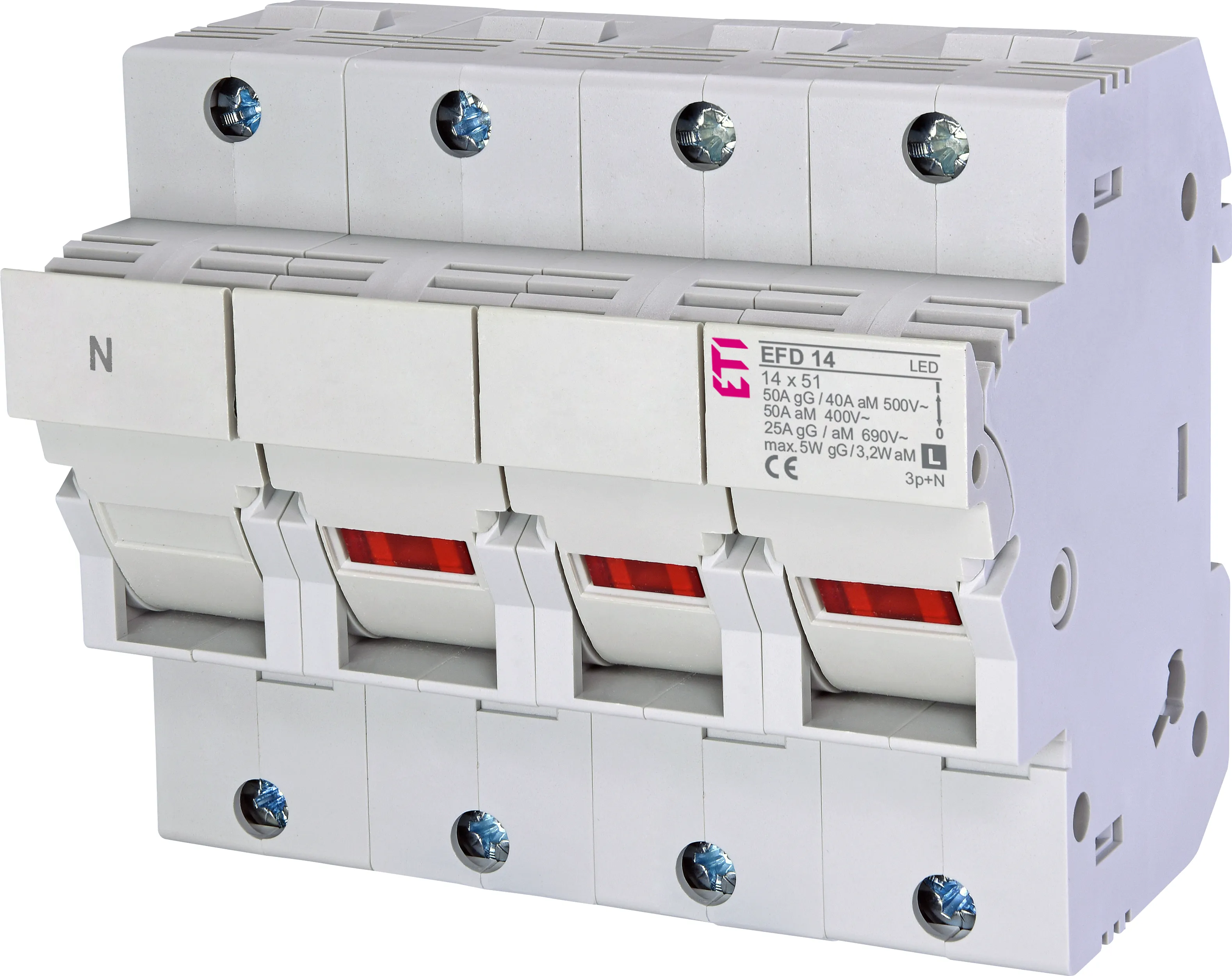 Varovalčni ločilnik EFD 14 3p+N LED L 002560018