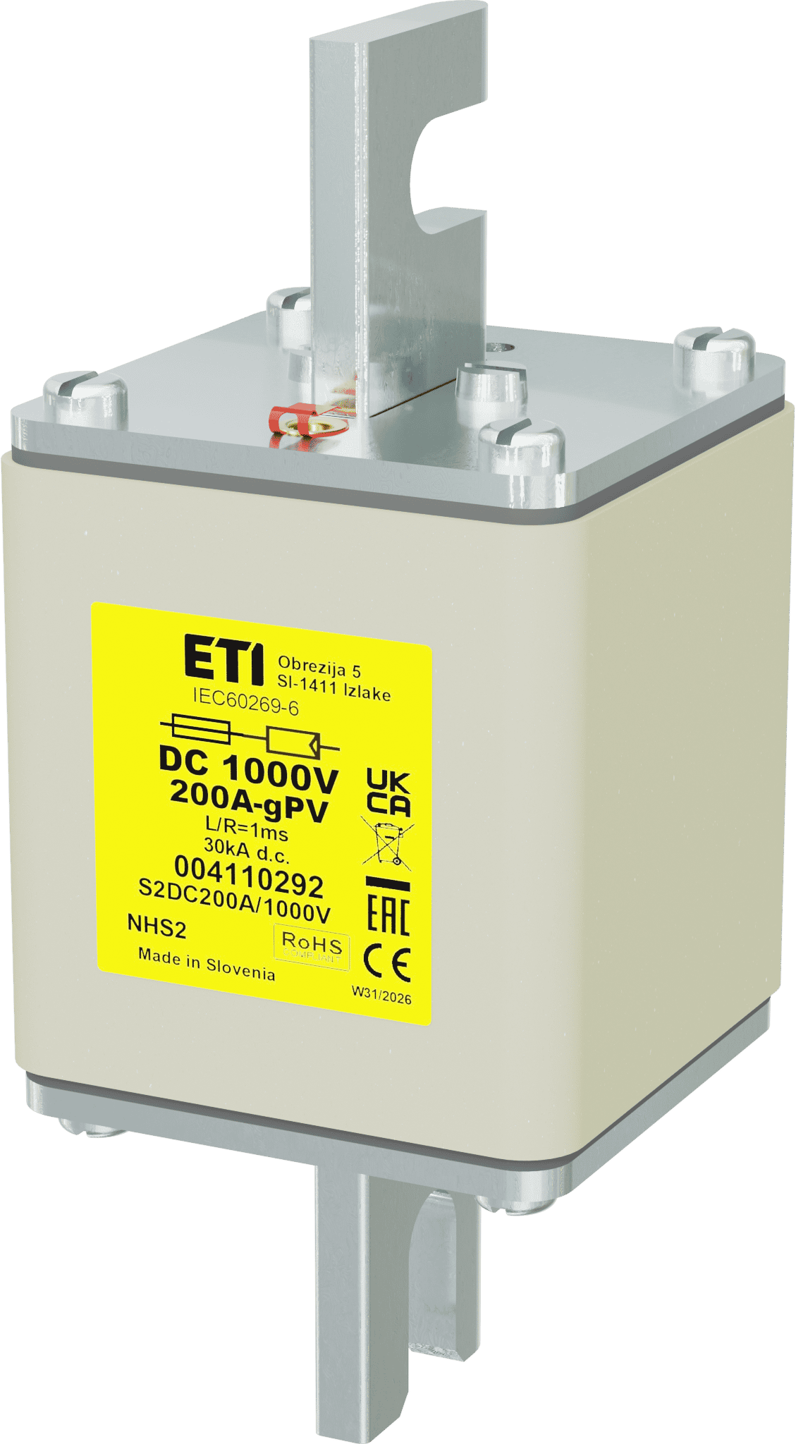 Talilni vložek NHS2 gPV 200A/1000V DC 004110292