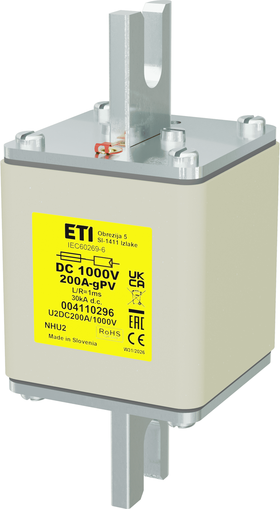 Talilni vložek NHU2 gPV 200A/1000V DC 004110296