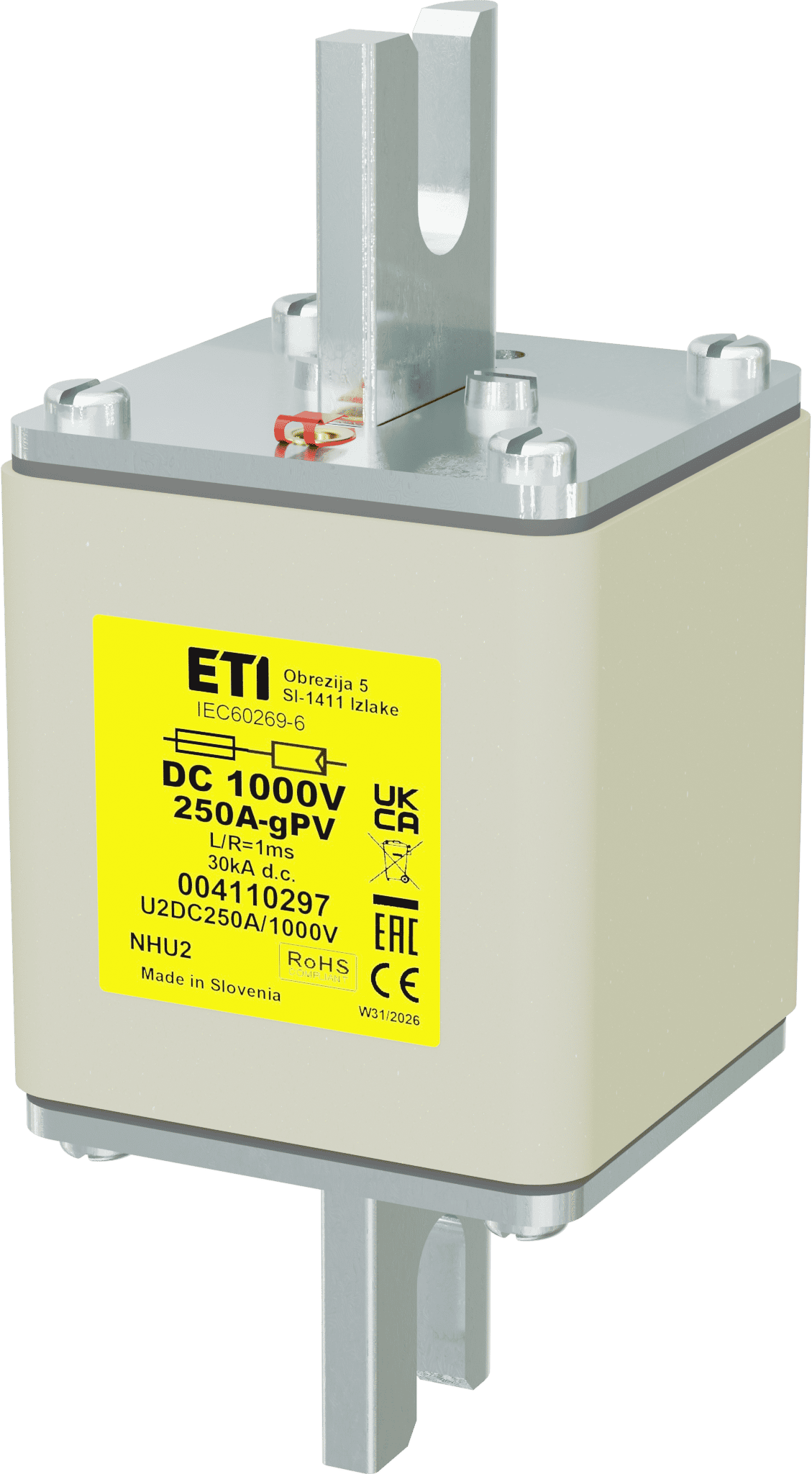 Talilni vložek NHU2 gPV 250A/1000V DC 004110297