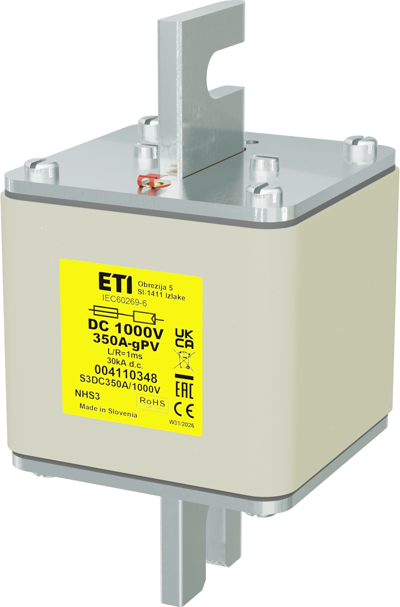 Talilni vložek NHS3 gPV 350A/1000V DC 004110348
