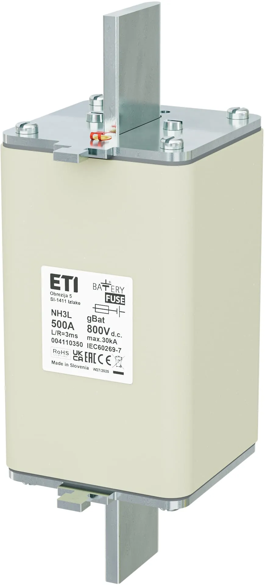 Talilni vložek NH3L gBat 500A/800V DC 004110350