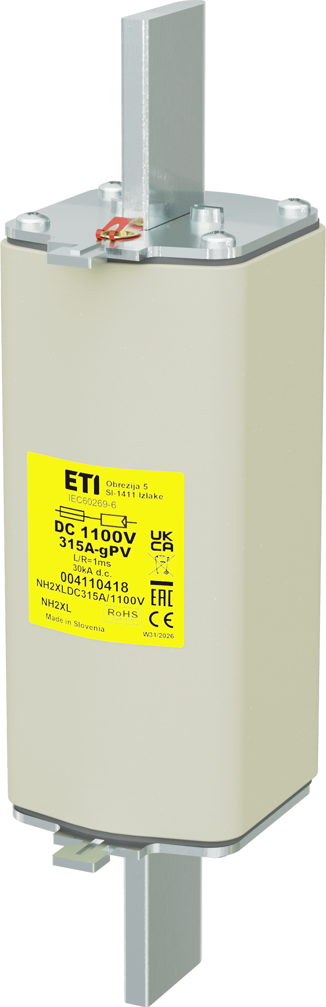 Talilni vložek NH2XL gPV 315A/1100V DC 004110418