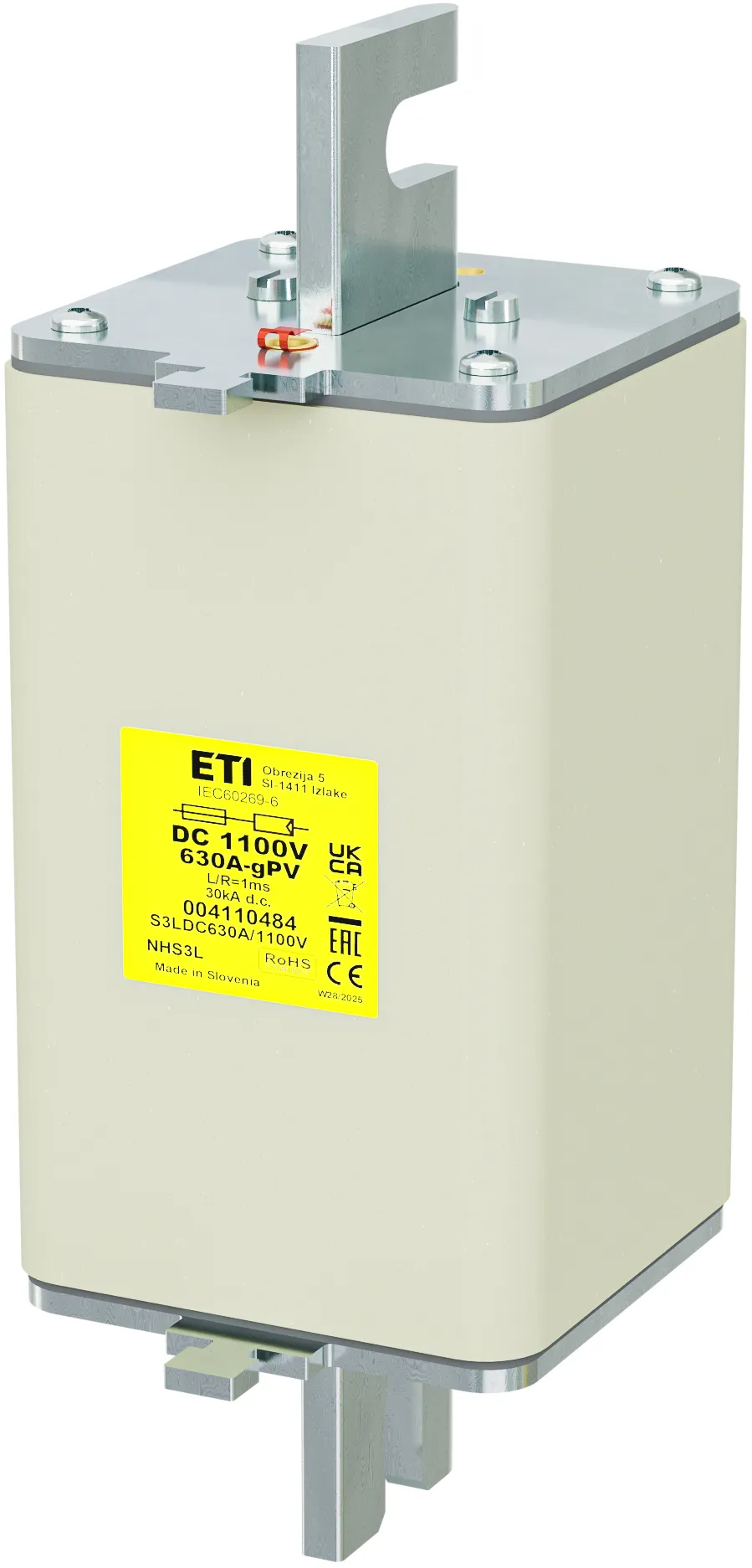 Talilni vložek NHS3L gPV 630A/1100V DC 004110484