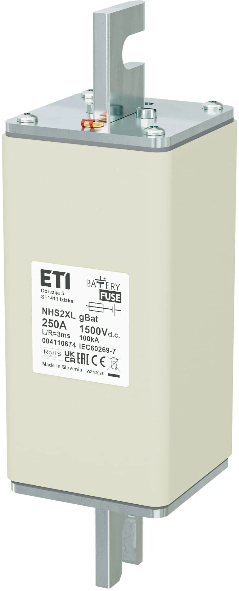 Talilni vložek NHS2XL gBat 250A/1500V DC 004110674