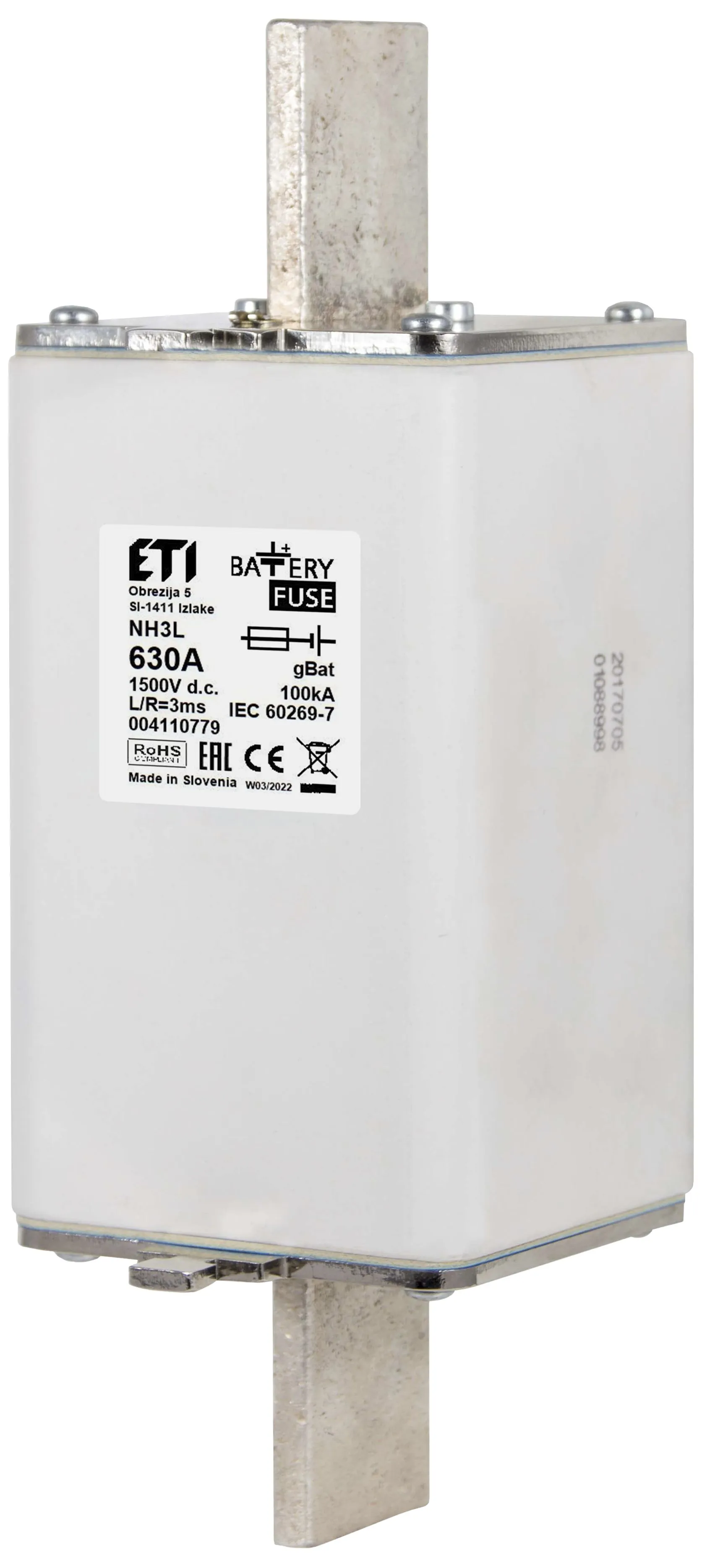 Talilni vložek NH3L gBat 400A/1500V DC 004110679