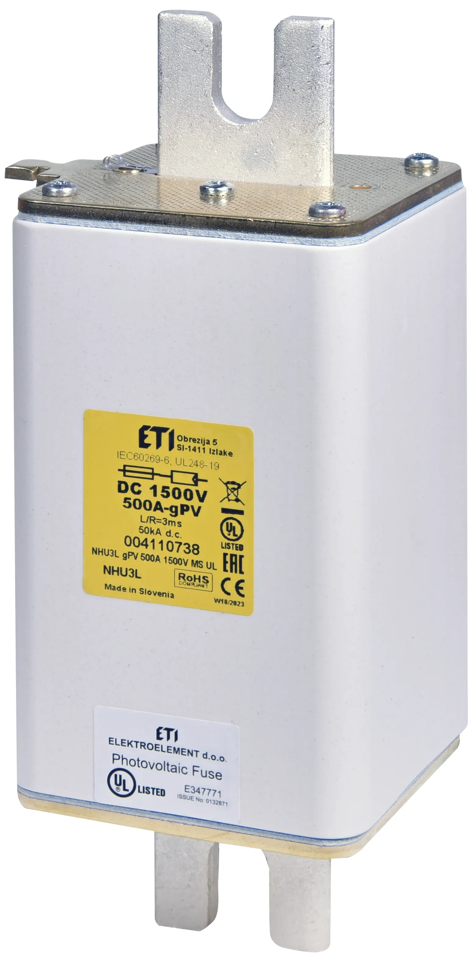 Talilni vložek NHS3L/MS gPV 450A/1500V DC UL 004110732