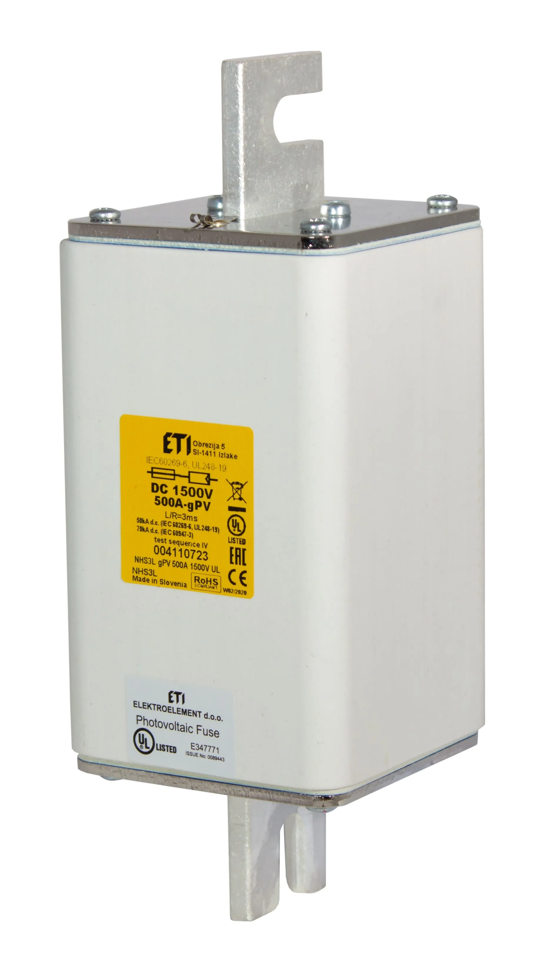 Talilni vložek NHS3L gBat 630A/1500V DC 004110780