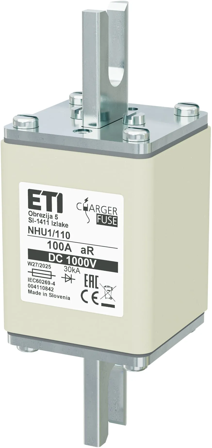 Talilni vložek NHU1/110 aR 100A/1000V DC 004110842