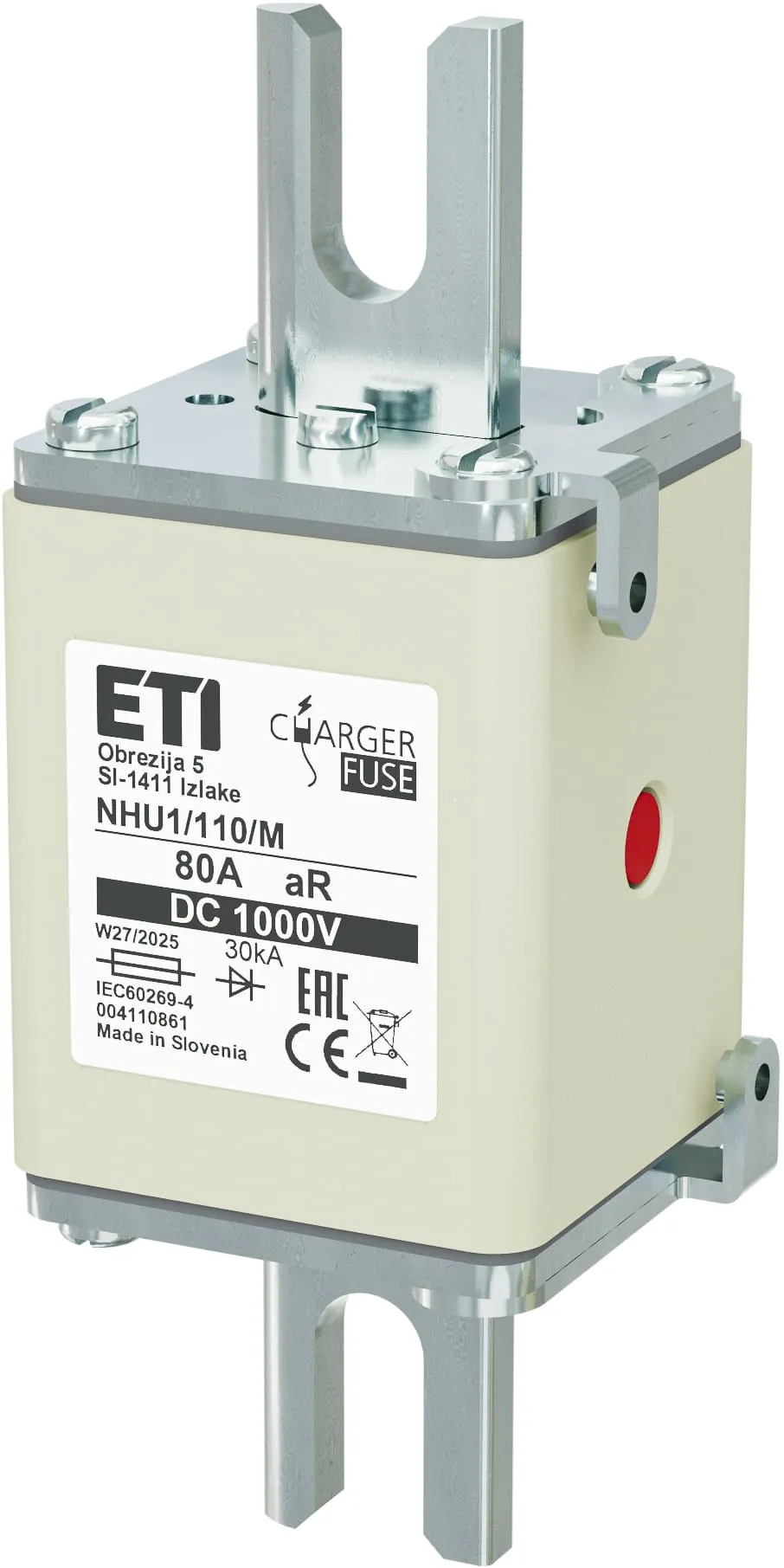 Talilni vložek NHU1/110/M aR 80A/1000V DC 004110861