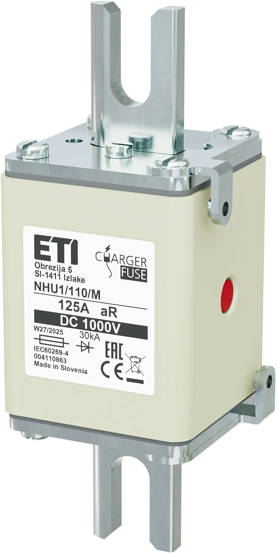 Talilni vložek NHU1/110/M aR 125A/1000V DC 004110863