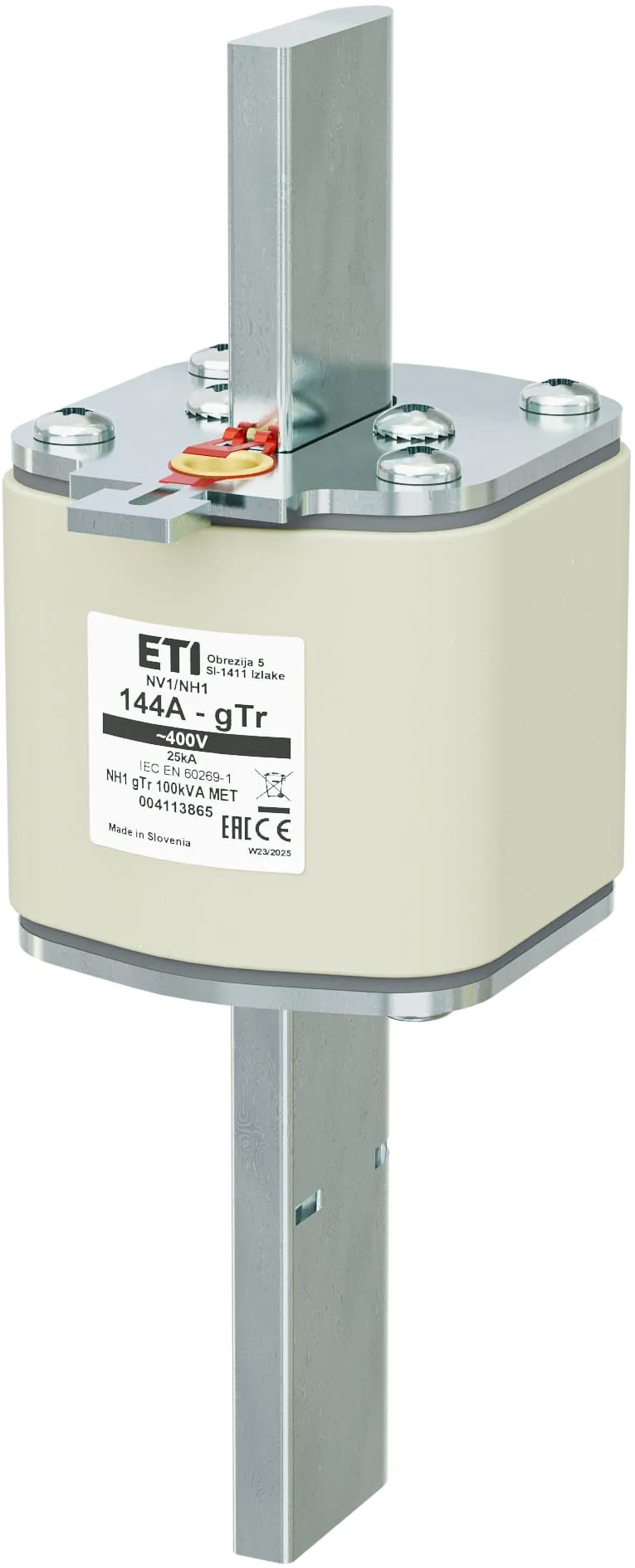 Talilni vložek NH1 gTr 144A/400V/100kVA MET 004113865