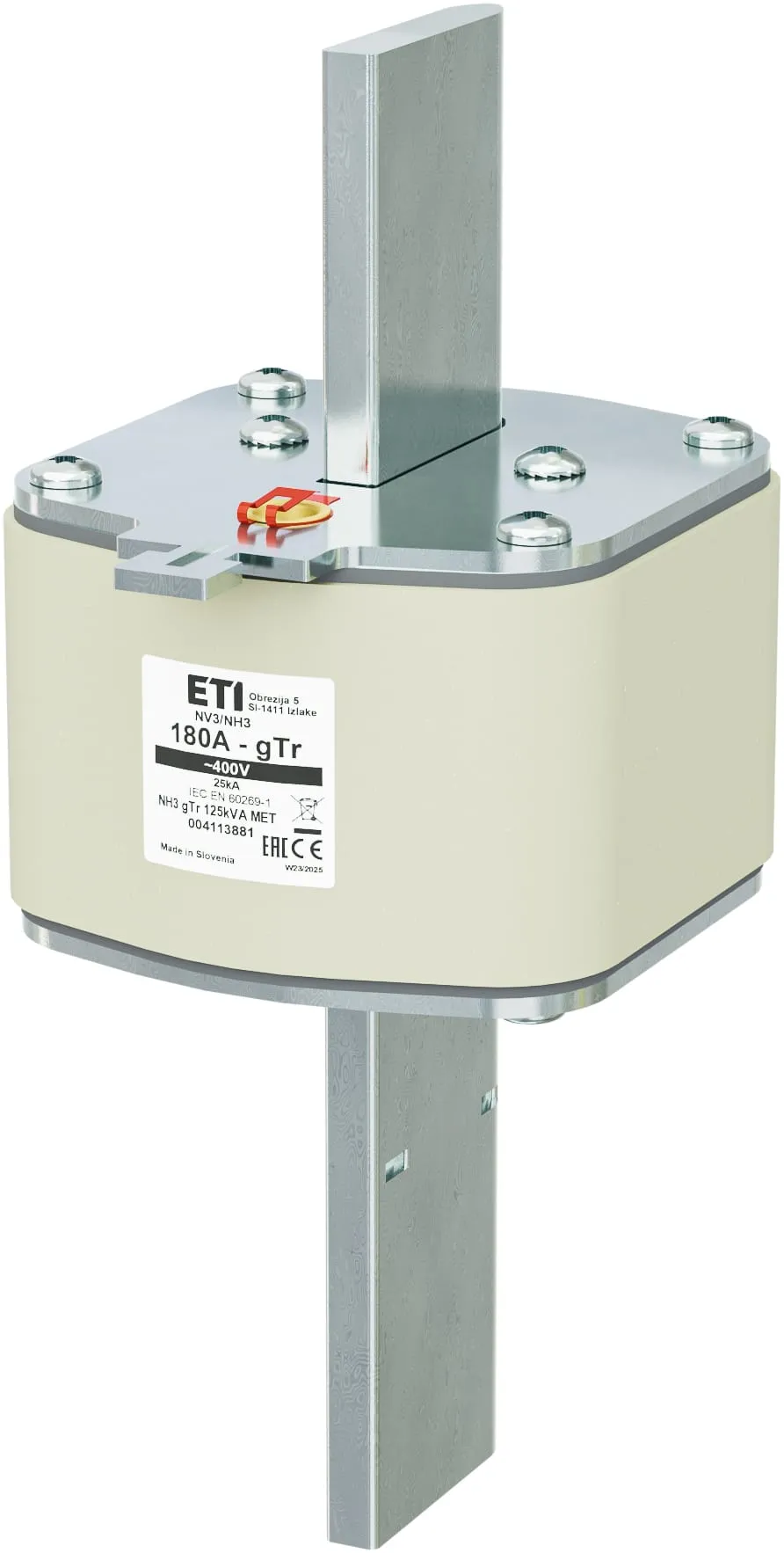Talilni vložek NH3 gTr 180A/400V/125kVA MET 004113881