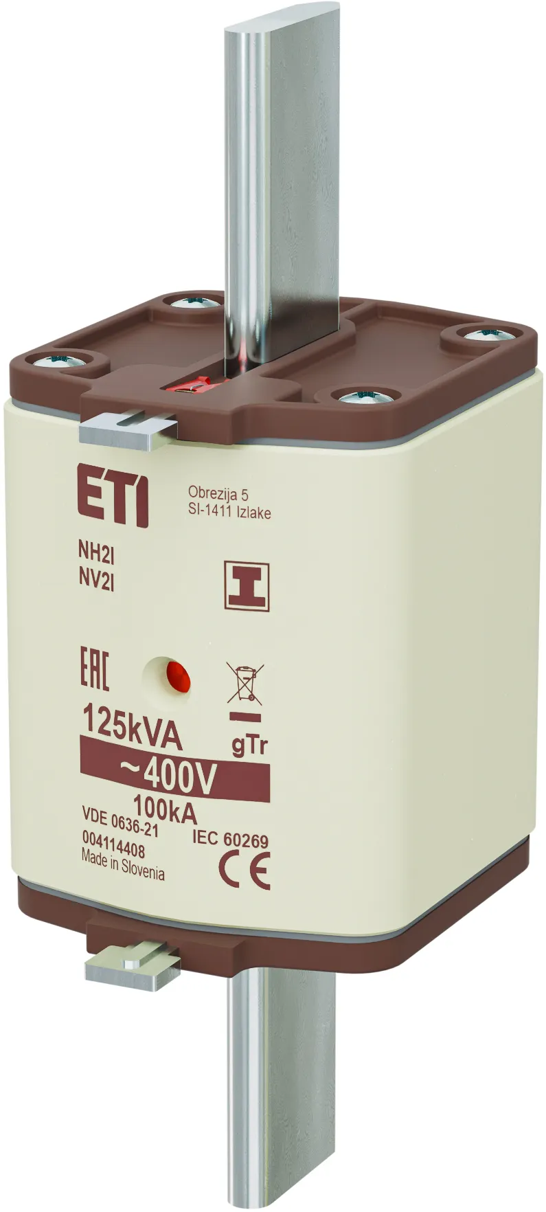 Talilni vložek NH2/I gTr 180A/400V/125kVA 004114408