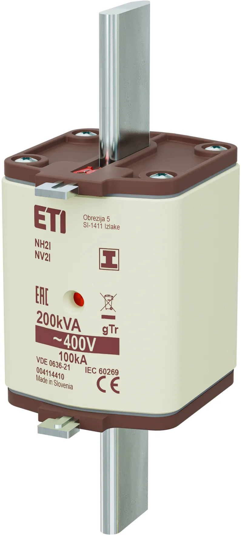 Talilni vložek NH2/I gTr 289A/400V/200kVA 004114410