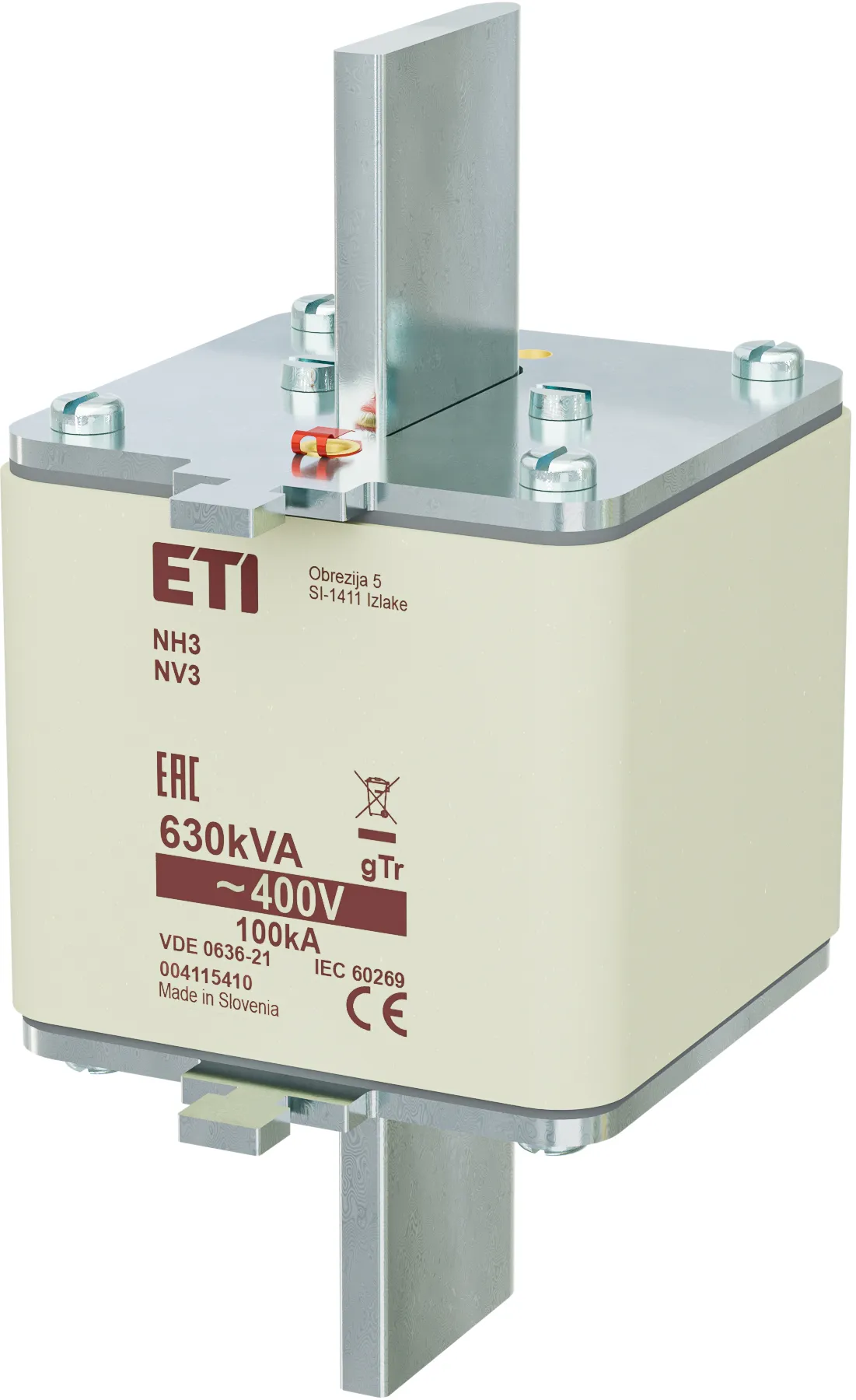 Talilni vložek NH3 gTr 909A/400V/630kVA 004115410