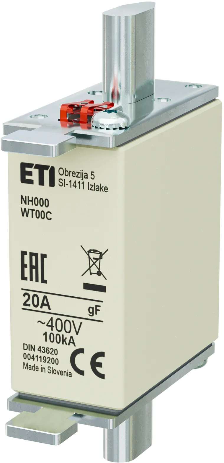 Talilni vložek NH000 gF 20A/400V 004119200