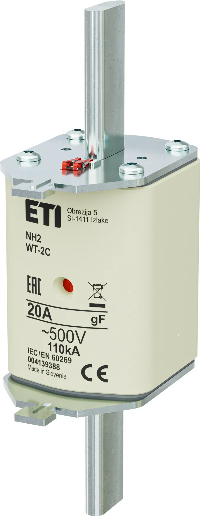 Talilni vložek NH2C gF 20A/500V 004139388