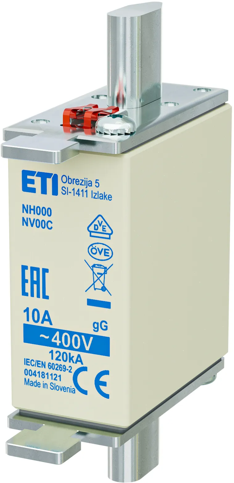 Talilni vložek NH000 gG 10A/400V korr. 004181121