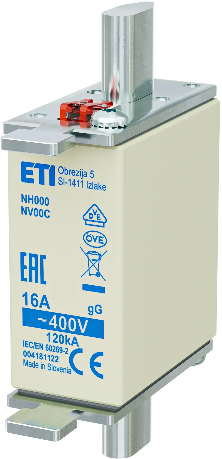 Talilni vložek NH000 gG 16A/400V korr. 004181122
