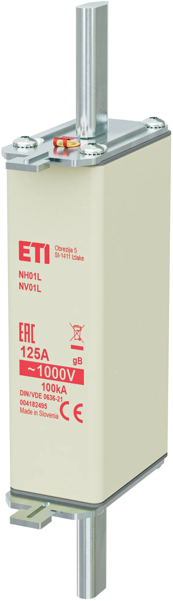 Talilni vložek NH01L gB 125A/1000V 004182495