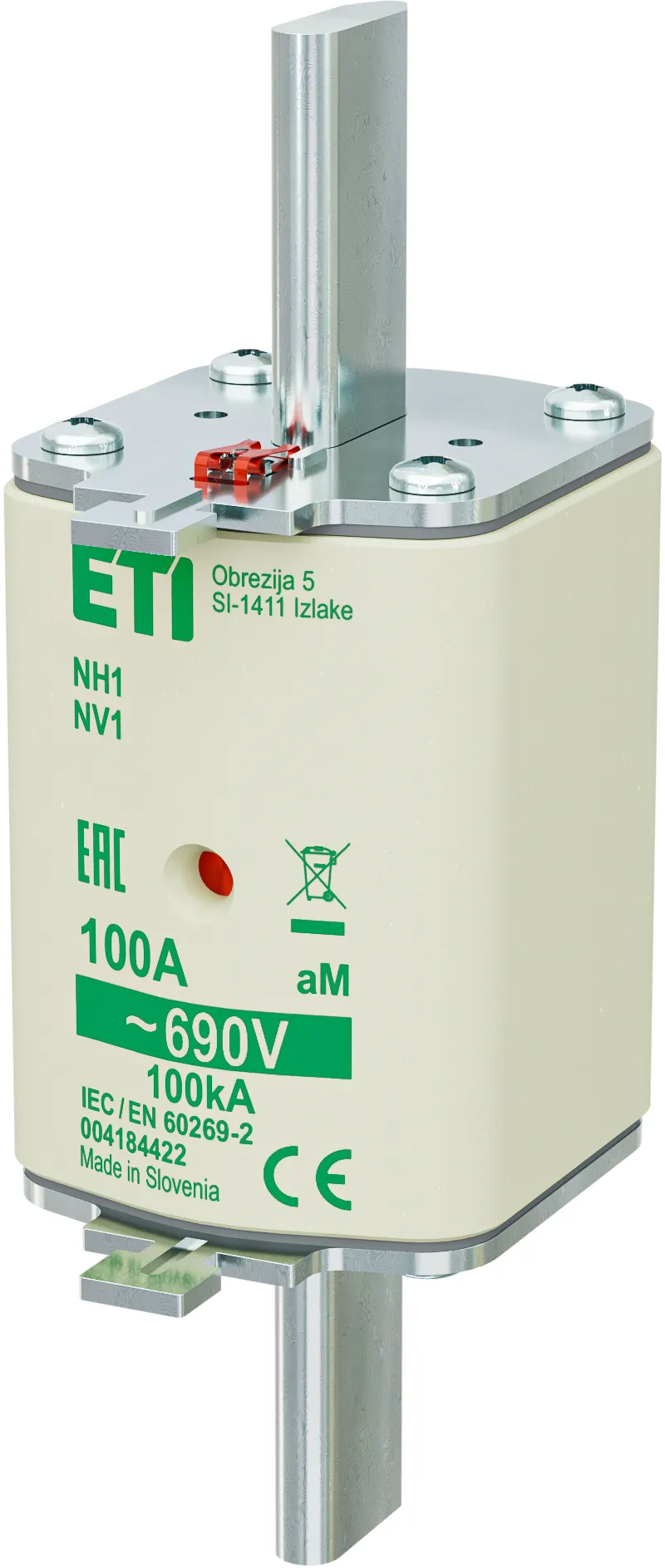 Talilni vložek NH1 aM 100A/690V 004184422