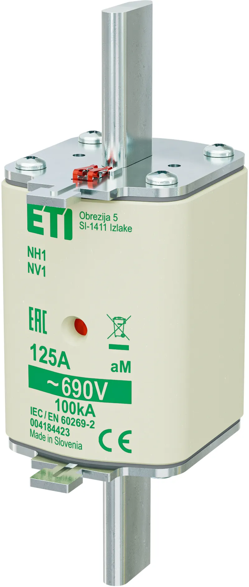 Talilni vložek NH1 aM 125A/690V 004184423