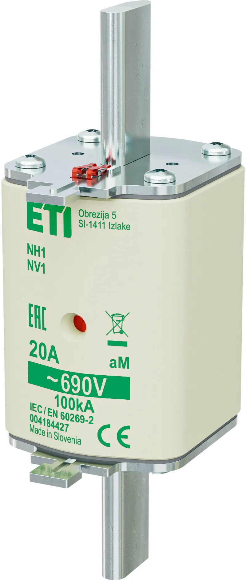 Talilni vložek NH1 aM 20A/690V 004184427