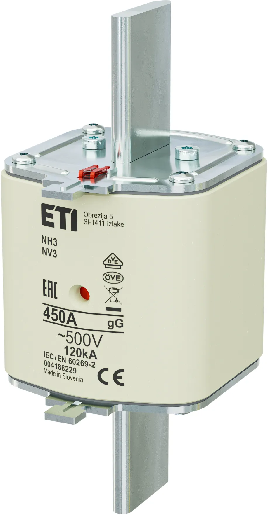 Talilni vložek NH3 gG 450A/500V 004186229