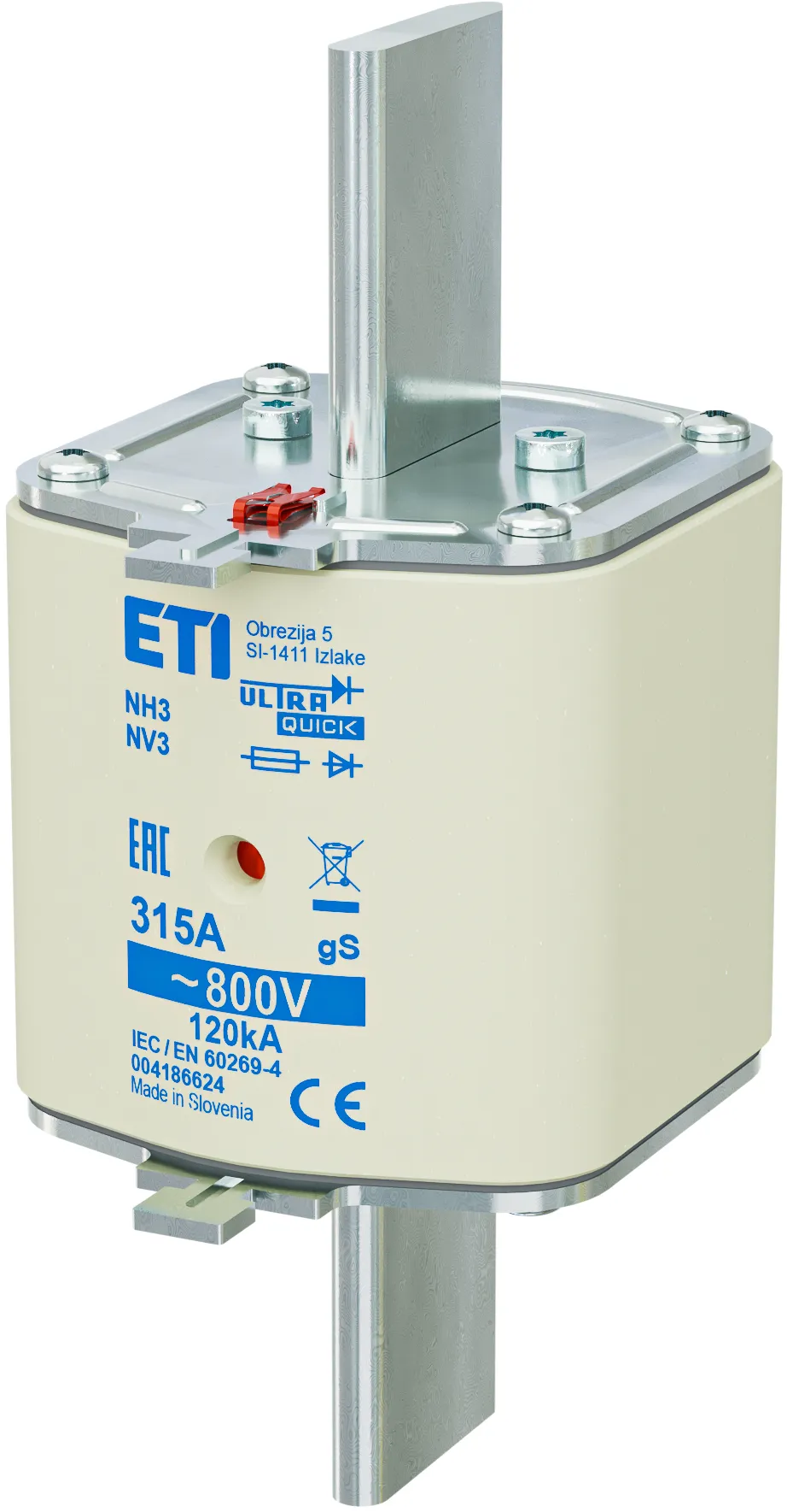 Talilni vložek NH3 gS 315A/800V 004186624