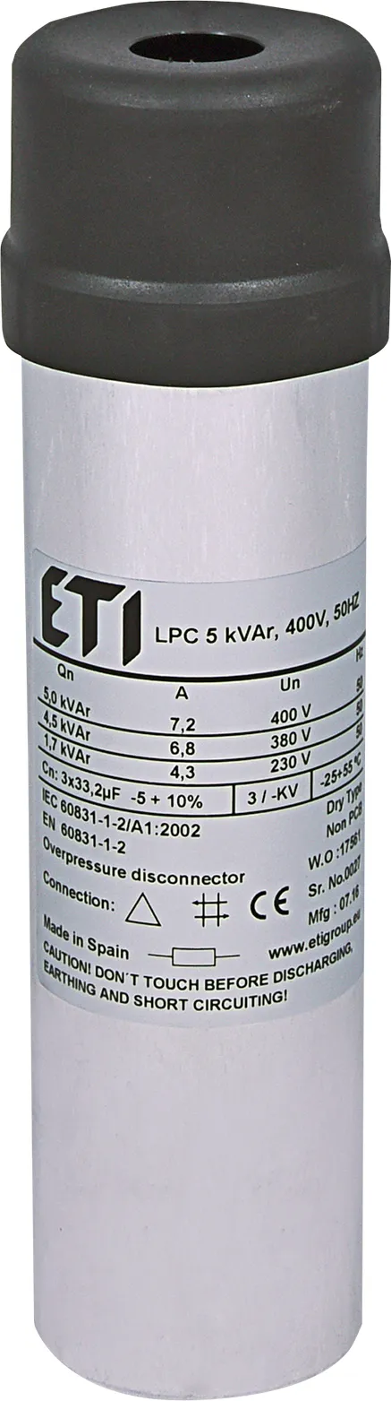 Kondenzator LPC 5 kVAr, 400V, 50Hz 004656705