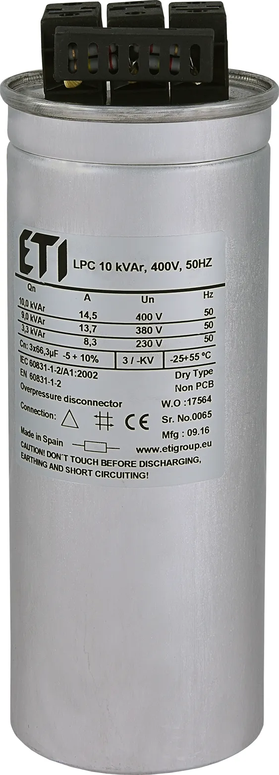Kondenzator LPC 10 kVAr, 400V, 50Hz 004656750