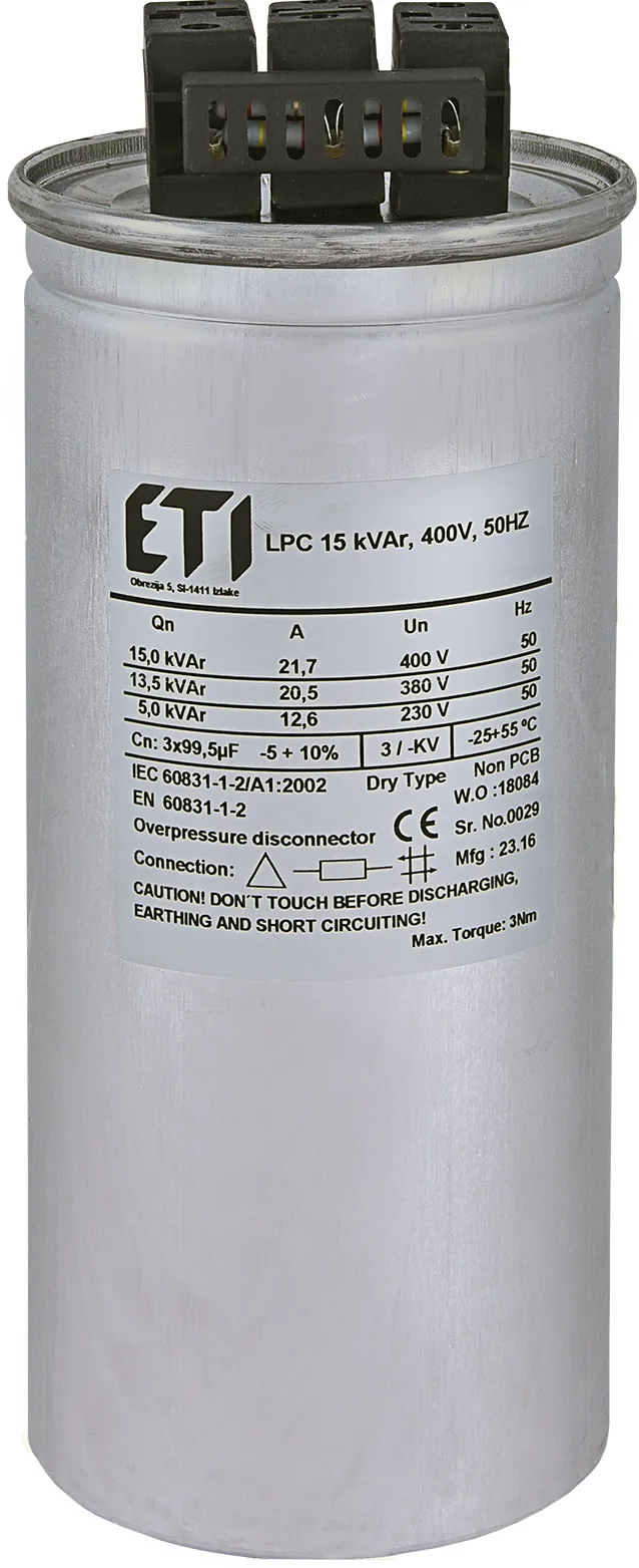 Kondenzator LPC 15 kVAr, 400V, 50Hz 004656752