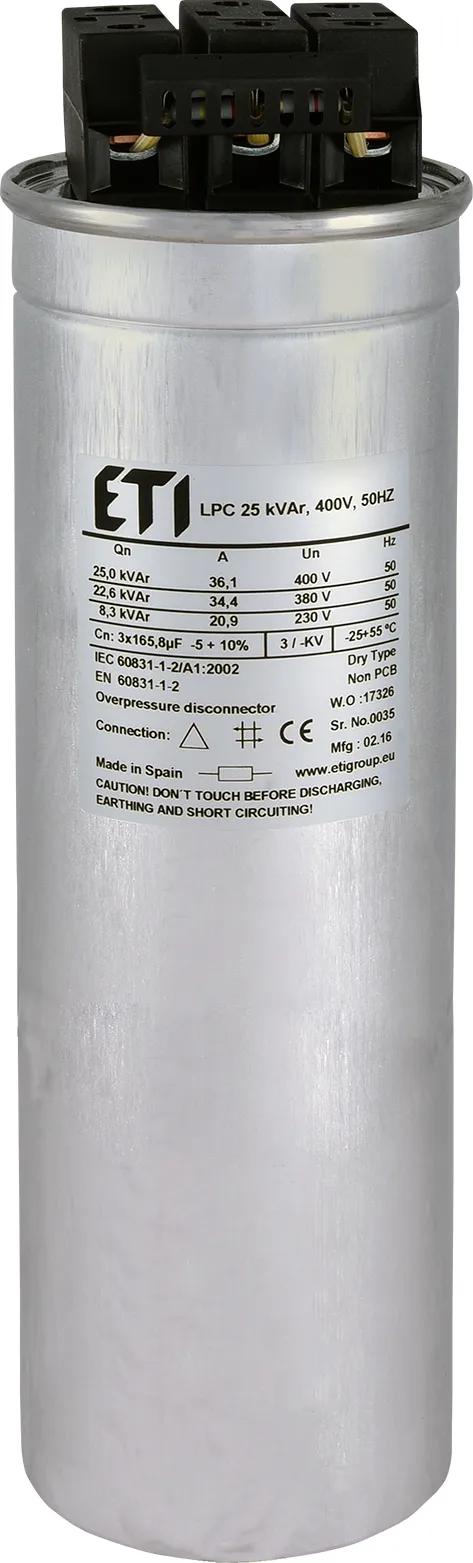 Kondenzator LPC 25 kVAr, 400V, 50Hz 004656754